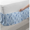 thumbnail image 2 of Floral Bed Skirt, Rhythmic Delicate Wild Flower Bundle Spring Theme in Cold Pastel Tones, Elastic Bedskirt Dust Ruffle Wrap Around for Bedding Decor, 4 Sizes, Baby Blue and Ceil Blue, by Ambesonne, 2 of 2