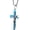 Blue, variant on Men's Stainless Steel Cross Crucifix Bible Prayer Pendant Necklace 22+2" Chain