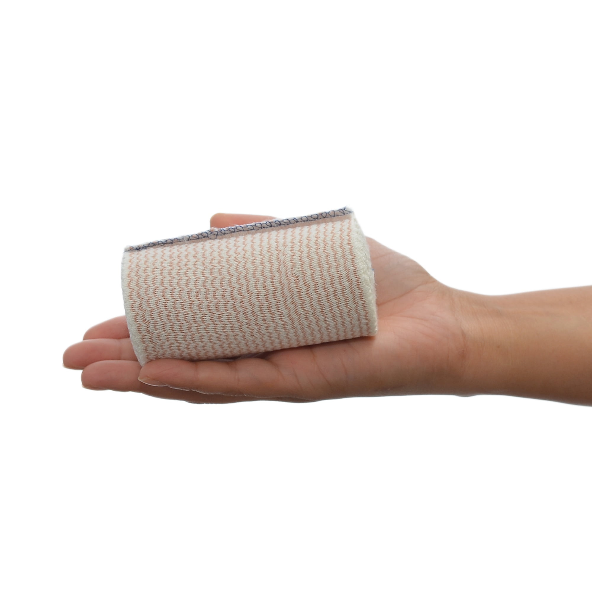 Dealmed Elastic Bandage Wrap 4" with Self Closure, Stretched Compression (50 Rolls/Case)