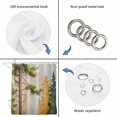 thumbnail image 4 of Forest Shower Curtain, Waterproof Shower Curtains for Bathroom, Watercolor Farmhouse Retro Nature Scenery Washable Fabric Bathtub Curtain Set Bath Decor with 12 Hooks Stall 36"x72", 4 of 8
