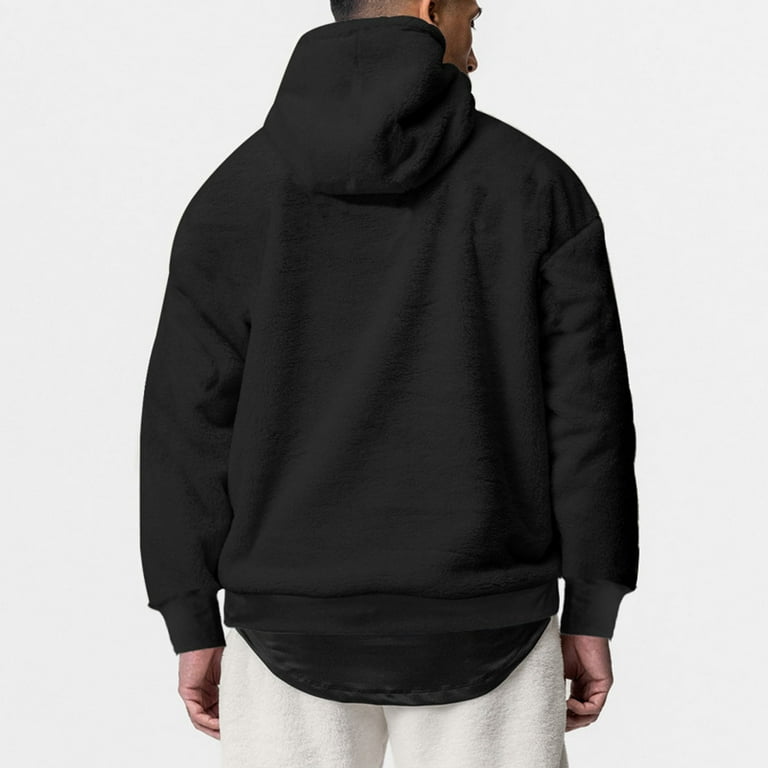 Fluffy fleece hoodie mens sale