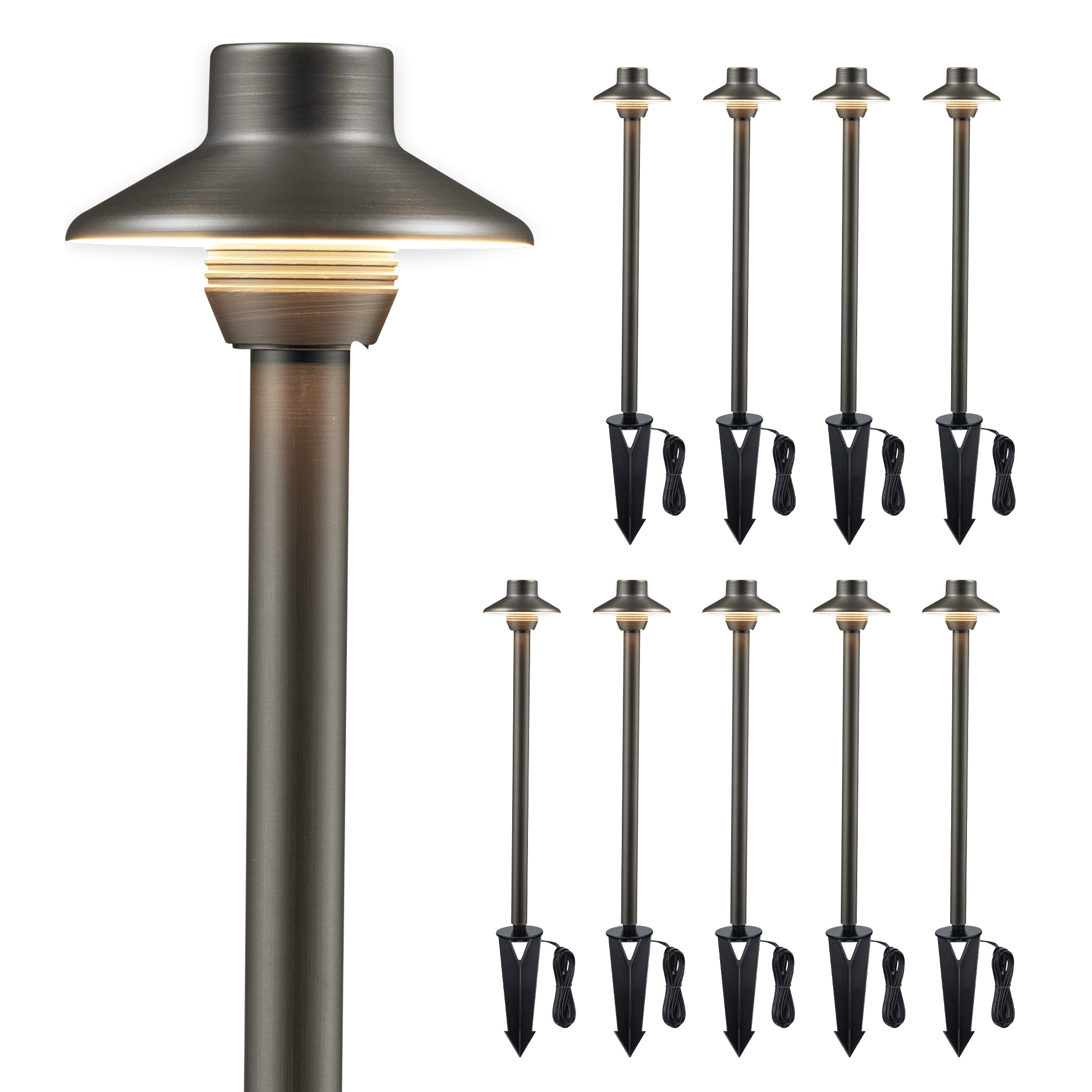 Gardenreet Brass Low Voltage Pathway Lights 12v Outdoor Led Landscape Path Lightsmini For 3706