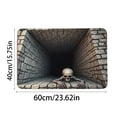 thumbnail image 2 of Halloween 3D Optical Illusion Skeleton Rug, 15.7 x 23.6 Inch Non‑Slip Gothic Entryway Floor Mat, Spooky Indoor Halloween Party Home Decor, 2 of 4