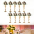 thumbnail image 3 of 10pcs Gold Vases for Wedding Centerpieces with Crystal Beads Home Decor, 3 of 7