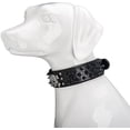 thumbnail image 4 of Collar de cuero con tachuelas para perro, con remaches de calavera, antimordeduras, hebilla ajustable resistente, gargantilla de PU premium para cachorros, perros pequeños, medianos y grandes., 4 of 6