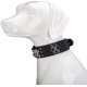 thumbnail image 4 of Collar de cuero con tachuelas para perro, con remaches de calavera, antimordeduras, hebilla ajustable resistente, gargantilla de PU premium para cachorros, perros pequeños, medianos y grandes., 4 of 6