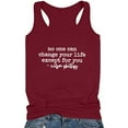 thumbnail image 4 of Women's Sleeveless Yoga Workout Tank Tops Funny Sayings Loose Fit Running Exercise T-Shirt, 4 of 5