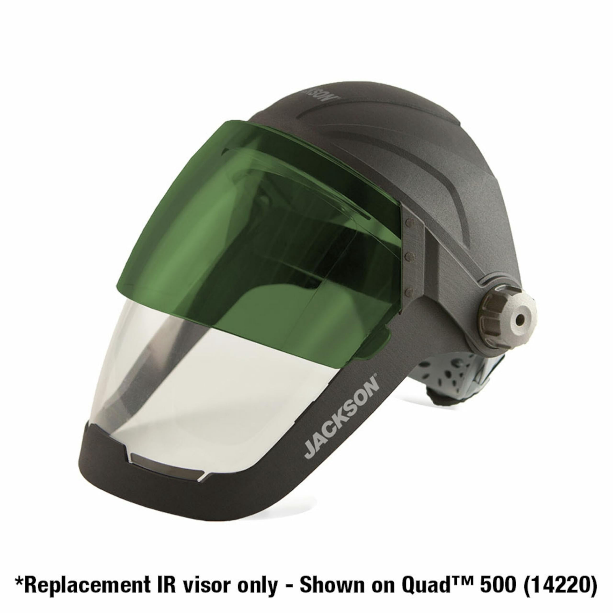 Jackson Safety 14255 Replacement Window for Quad 500 Premium Multi-Purpose Face Shield, 4.375" x 9.25" x 0.070", Shade 5 IR