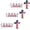 3pcs, variant on BARMOTU Blessed Jesus Edition Cross Emblem Metal Badge, Raised Letter 3D Chrome Christian American Flag Car Emblem for Truck SUV, Christian car Accessories