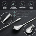 thumbnail image 3 of Stainless Steel Cocktail Mixing Spoon,Torubia Bar Spoons, 11.85 inch Long Handle Cocktail Twisted Stirrer for Bartender or Home Use ，Silver, 3 of 9