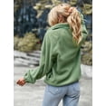 thumbnail image 3 of Yidarton 2022 Winter New Women's Sweater Loose Sports Women's Sweater Casual Temperament Women's Coats Women's Tops One Piece for Sale Army Green L, 3 of 8