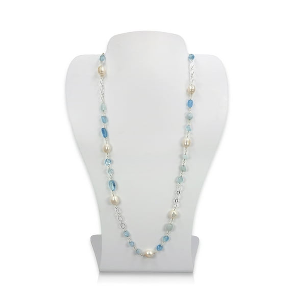 Aquamarine and Freshwater Pearls Necklace
