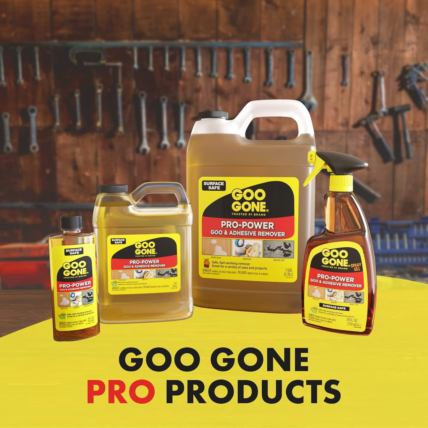 Goo Gone Pro-Power Adhesive Remover - 8 Ounce (Pack of 4)