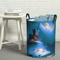 thumbnail image 3 of ZICANCN Laundry Basket Organizer, Castle Trees Collapsible Hamper for Bathroom Bedroom Laundry Room, Medium Size, 3 of 7