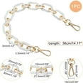 thumbnail image 2 of HLONK 4 Colors Metal Chain Extender 4.9 Inch Short Chain Bag Strap Extender Replacement Mini Purse Chain with Spring Gate Ring Decoration Chain for Satchel Shoulder Bag Crossbody Bag, 2 of 5