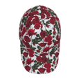 thumbnail image 4 of Naloa Original Classic Low Profile Hat Men Women Baseball Cap Dad Hat Adjustable Unconstructed Rose Flowers Print Cap, 4 of 9