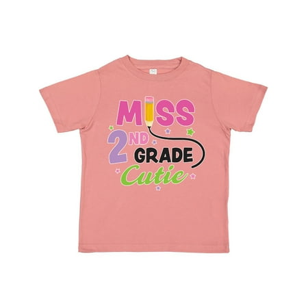 

Inktastic Miss 2nd Grade Cutie with Pencil and Stars Gift Toddler Toddler Girl T-Shirt