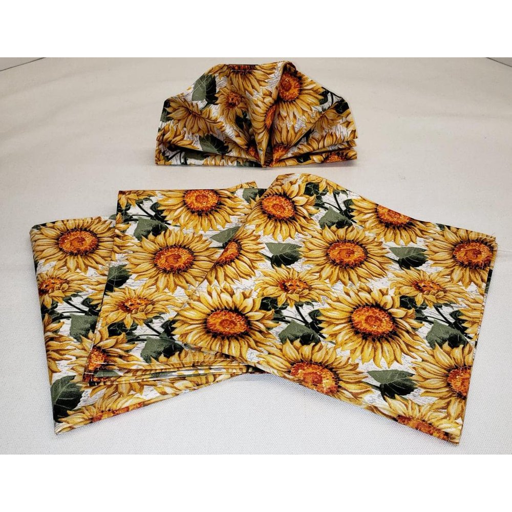 Harvest Sunflowers Cloth Napkins by Penny's Needful Things (Set of 4)