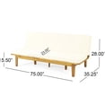 thumbnail image 5 of Convertible Acacia Wood Patio Daybed, Beige Outdoor Bench with Water-Resistant Cushions, 5 of 10