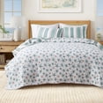 thumbnail image 5 of Coastal Quilt Set - Lightweight, Soft, All-Season - 2-Piece Reversible Striped Bedding Set (Twin / Twin XL, Montauk Stripe), 5 of 6