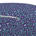 thumbnail image 3 of Leopard Pouf Cover with Zipper, Abstract Theme Cheetah Puma Skin Rhythmic Illustration, Soft Decorative Fabric Unstuffed Case, 30" W X 17.3" L, Cadet Blue Quartz, by Ambesonne, 3 of 5