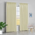 thumbnail image 2 of Amay Blackout Double Pinch Pleated Curtains Panel Ivory Solid, 100 Inch Wide by 120 Inch Long- 1Panel, 2 of 7