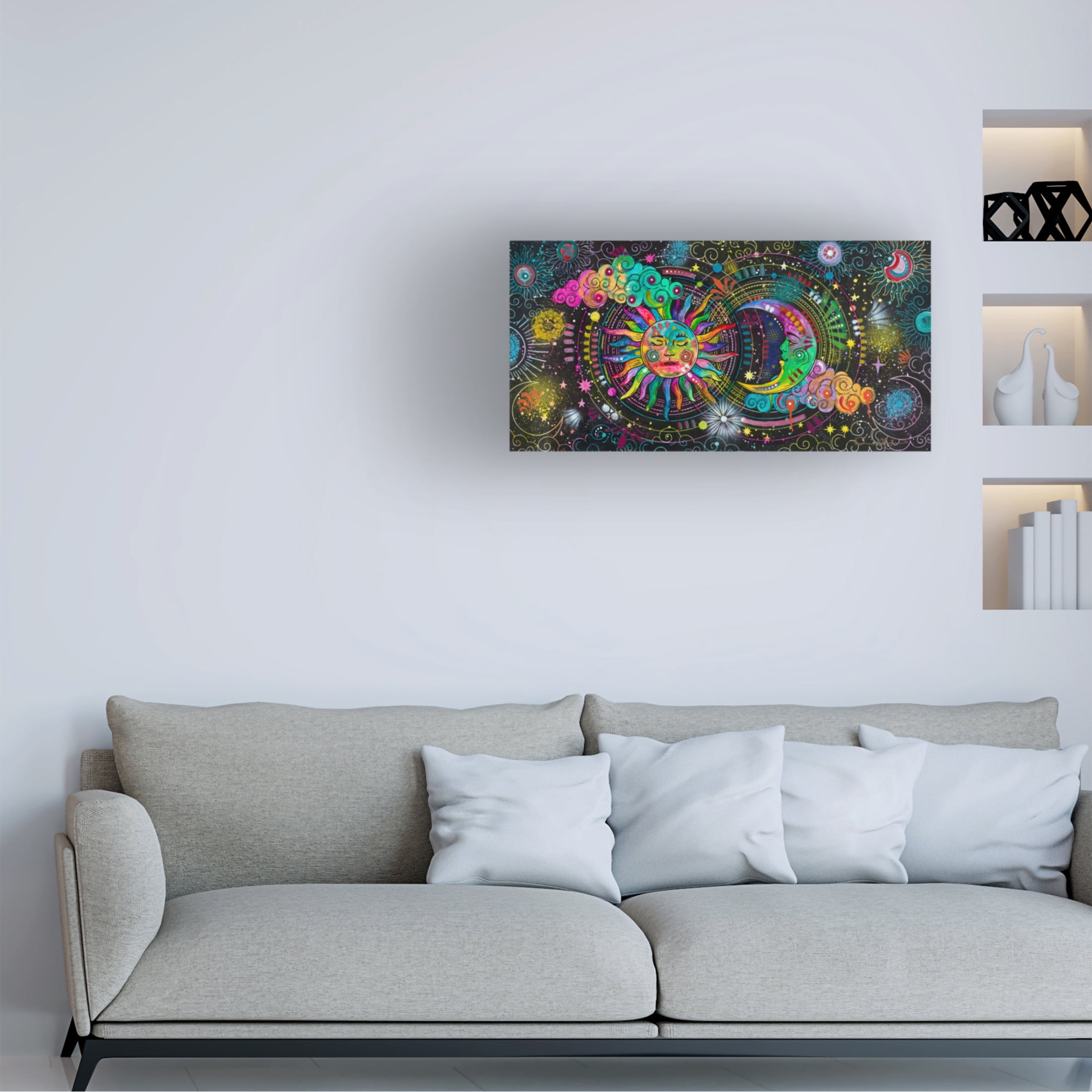 Canvas Wall Art - Dean Russo 'Cosmos' Wall Art for Living Room, Bedroom, or Office Décor by Trademark Fine Art - 32 x 16 Inches