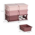 thumbnail image 3 of CZMDZH 3 Tier Storage Unit, 6 Drawer Chest Toy Organizer Plastic Bins for Bedroom Nursery Kindergarten Living Room for Boys Girls Toddlers, Pink, 3 of 17