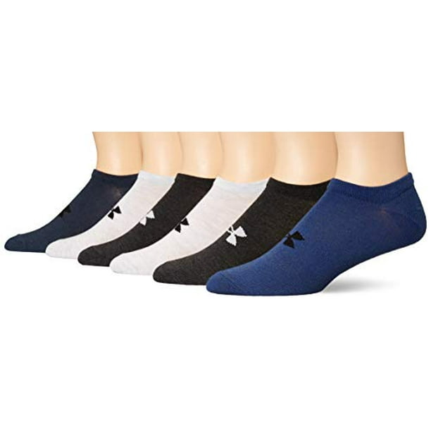 Under Armour Adult Essential Lite No Show Socks, 6Pairs , Blue