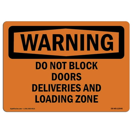 Usa Time Zone Display - OSHA WARNING Sign - Do Not Block Doors Deliveries And Loading Zone | Choose from: Aluminum, Rigid Plastic or Vinyl Label Decal | Protect Your Business, Work Site, Warehouse | Made in the USA