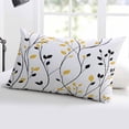 thumbnail image 5 of Yellow Black Leaves Throw Pillow Cover 20 x 26 Inch Decorative Pillow Cover Farmhouse Branches Botanical Lumbar Pillowcase Seasonal Rectangle Cushion Case for Couch Sofa Bed Living Room, 5 of 7