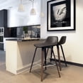 thumbnail image 2 of Randolph Modern Bentwood Counter Height Stool (2pc) in Dark Brown Faux Leather, 2 of 7