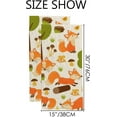thumbnail image 3 of Soft Hand Fingertip Towels, 2 Pcs Face Bath Towels Fox in Forest Absorbent Washcloths for Bathroom Hotel Kitchen, 30"x15", Absorbent Soft Hand Fingertip Towels, 3 of 6