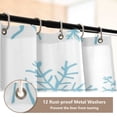 thumbnail image 5 of 4-Piece Bathroom Set with Waterproof Shower Curtain with Non-Slip Bath Mat, U-Shaped Mat & Toilet Lid Cover Reindeer and Snowflake Pattern, 5 of 8