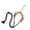 Black, variant on Five Way God of Wealth Clavicle Chain Hand Woven Rope Tibetan Pendant Neckchain Adjustable Length Choker Accessory