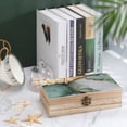 thumbnail image 4 of 7.9×2.3 In Wooden Boxes Durable Easy To Use Dustproof Prevent Slippery Delicate And Cabinet Green And White Gold Marble, 4 of 8