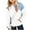 White, variant on YunPes Girls Oversized Hoodie Trendy Color-Block Pullover with Kangaroo Pocket Kids Fall Winter Sweatshirt Outdoor Daily Tops
