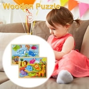 ODOMY 3D Wooden Puzzle, Animal Puzzle, Toy, Large, Preschool, Educational, Montessori Toys, Learning, 7 Colored Pieces, Jigsaw, Toys, Forest, Sea Life