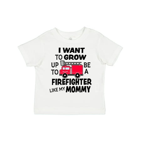 

Inktastic I Want to Grow Up to Be a Firefighter Like My Mommy Gift Toddler Boy or Toddler Girl T-Shirt