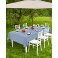 thumbnail image 4 of Light Blue Outdoor Tablecloth with Umbrella Hole and Zipper, Solid Color Table Cover for Rectangle Tables Waterproof Tabletop Collection for Patio, Garden, Picnic, Camping 60 x 120 inch, 4 of 6