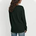 thumbnail image 6 of Sevevn Women's Casual Comfortable Long Sleeve V-Neck Solid Pocket Blouse Tops Army Green M Family Gifts, 6 of 6