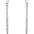 thumbnail image 3 of Diamond Hoop Earrings in 14k White Gold, 3 of 5