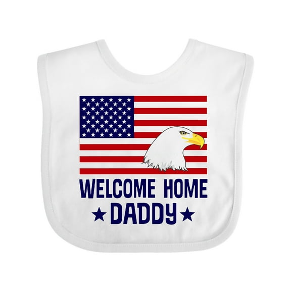 Inktastic Military Homecoming Welcome Home Daddy Boys or Girls Baby Bib