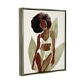 thumbnail image 3 of Stupell Boho Woman Botanical Palms Botanical & Floral Painting Gray Floater Framed Art Print Wall Art, 3 of 6