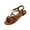 Brown, variant on UDAUDU Women's Bow Flat Sandals Comfortable 2026 Summer Beach Vacation Open Toe Ankle Strap Slip On Trendy Slides Shoes Red Size 8.5