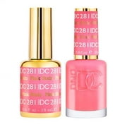 DND DC 281 Pink Stain Gel & Matching Polish Set - DND DC Gel & Lacquer