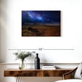 thumbnail image 3 of Elephant Stock Starlit Monument Valley Wall Art - Horizontal Canvas Wall Art - Living Room Wall Decor - Nature Canvas - Brown And Blue Decor - 30" x 20", 3 of 8