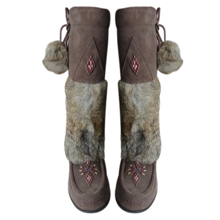 

Women s Retro Fashion Plush Ball Warm Handmade Snow Boots Flat Shoes women women Snow Boots warm Retro Fashion Plush Ball flat sole 40 Coffee Color