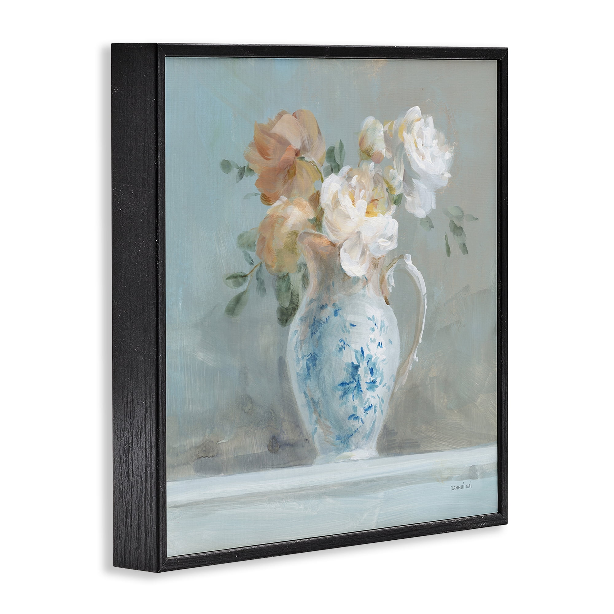 Stupell Industries Heirloom Floral Bouquet Botanical & Floral Painting Black Framed Art Print Wall Art, 24 x 24