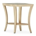 thumbnail image 2 of Michael Amini Malibu Crest Wood End Table with Glass Top - Chardonnay, 2 of 11